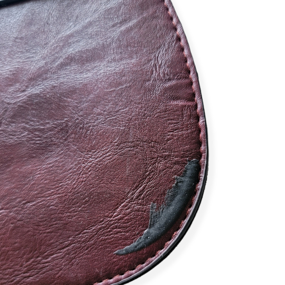 Burgundy Shoulder Bag|Burgundy Purse|Clutch|Bag - Picture 3 of 5
